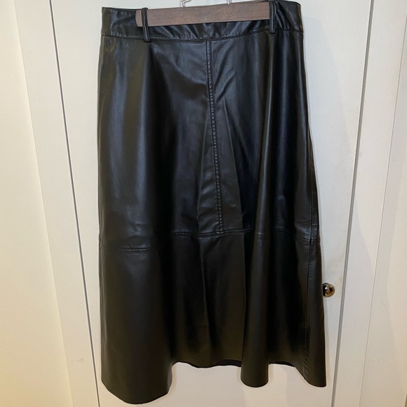 ZARA Midi Faux Leather Skirt - Picture 3 of 8